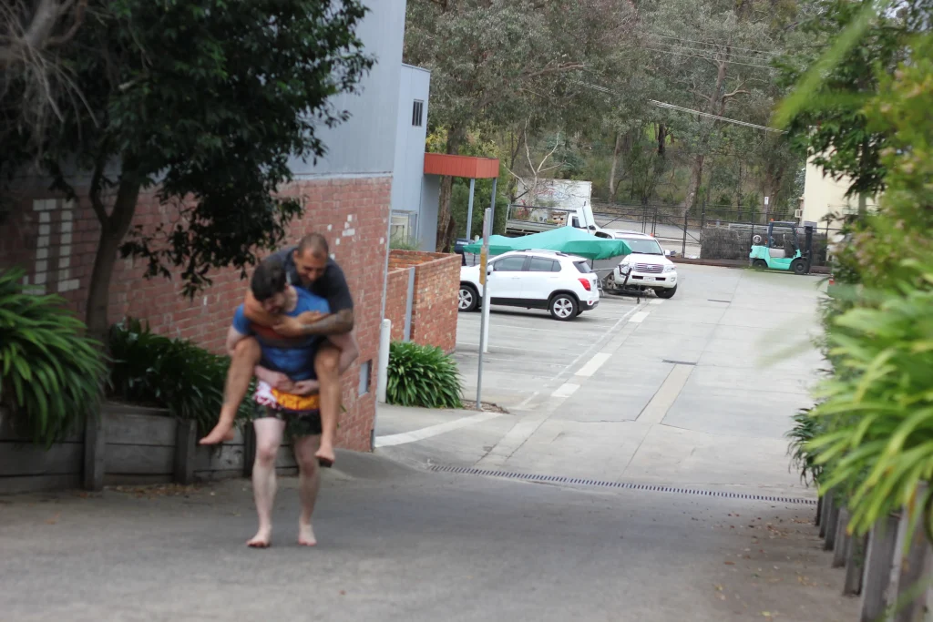 Conditioning training during adult functional fitness class in Eltham Australia.